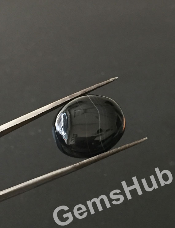 Natural Certified Sulemani Black Hakik Stone, 14.70 ct